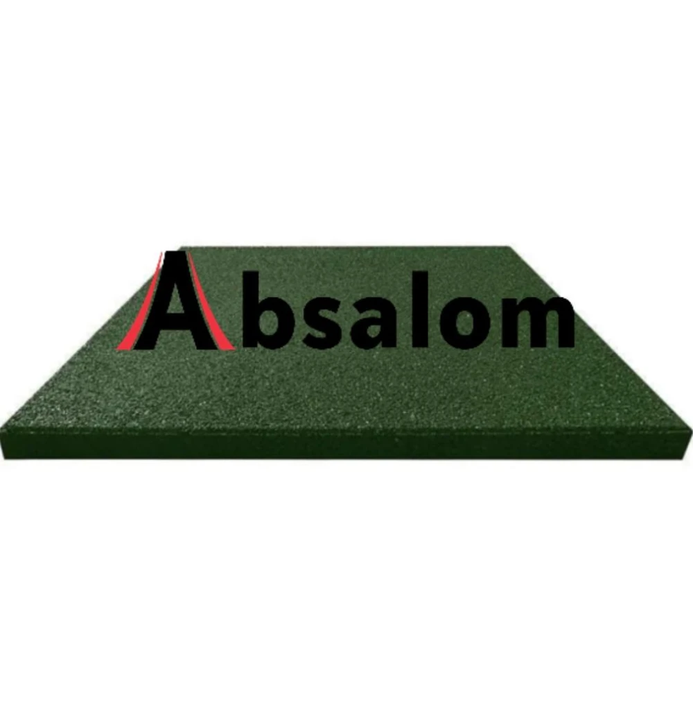 Pavele, Dale de cauciuc, 2cm, 40cm x 40cm, Verde inchis
